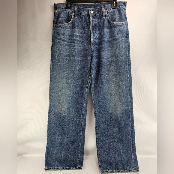 Citizens of Humanity Flavie Blue Rose High-Rise Wide-Leg Button Fly Size 29 - Picture 7 of 15